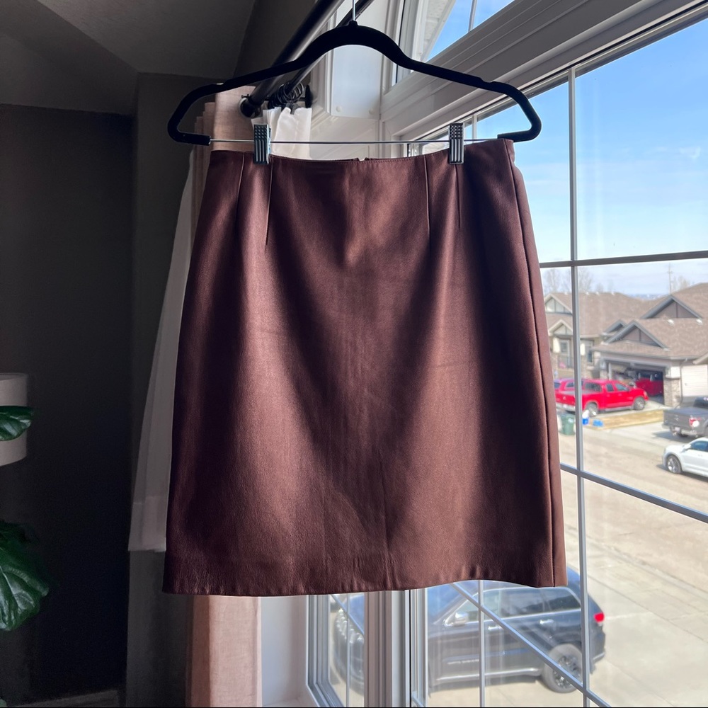 Vintage Real Leather Skirt